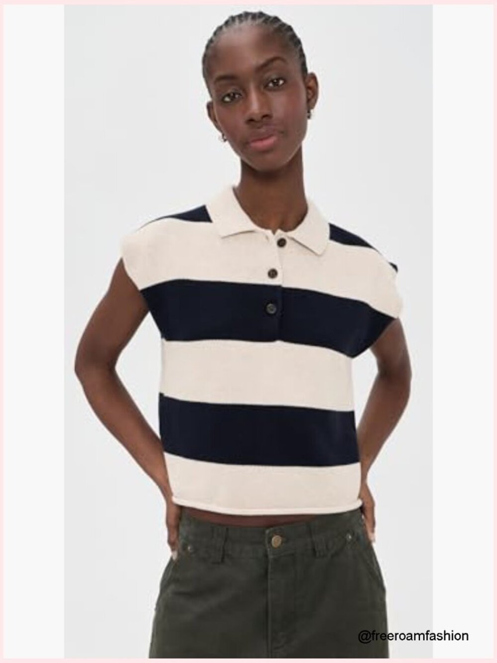 Mid-weight Stretch Knit Collared Neck Short Sleeve Sweater Polo - Picture 2 of 6